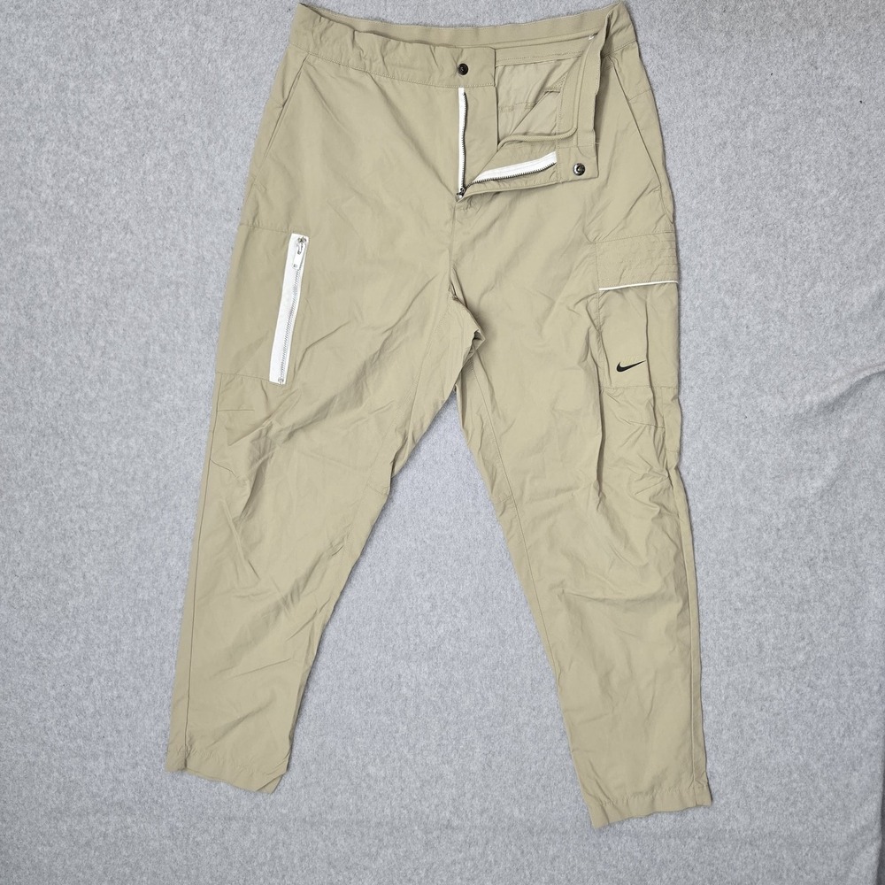 Nike Men Pants 30 M Beige Essential Woven Cargo Utility
